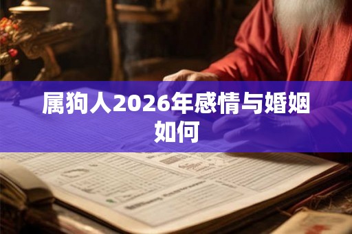属狗人2026年感情与婚姻如何