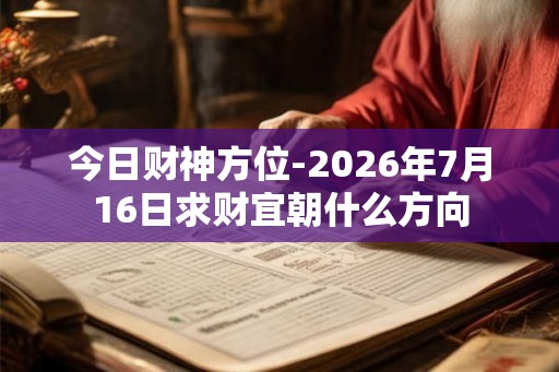 今日财神方位-2026年7月16日求财宜朝什么方向