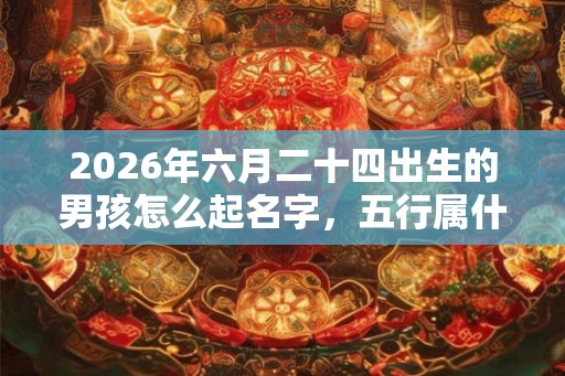 2026年六月二十四出生的男孩怎么起名字,五行属什么 2026年六月二十四出生的男孩怎么起名字,五行属什么