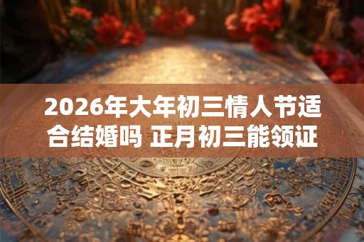 2026年大年初三情人节适合结婚吗 正月初三能领证吗