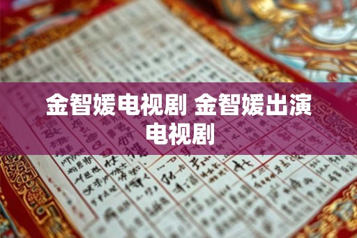 金智媛电视剧 金智媛出演电视剧