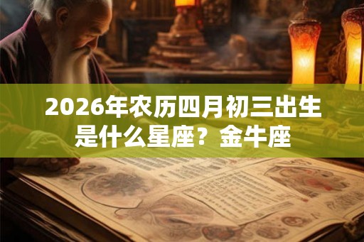 2026年农历四月初三出生是什么星座？金牛座