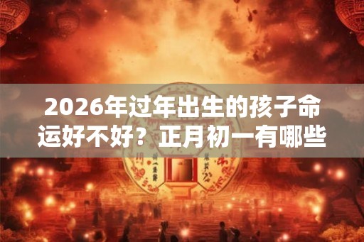 2026年过年出生的孩子命运好不好？正月初一有哪些禁忌？