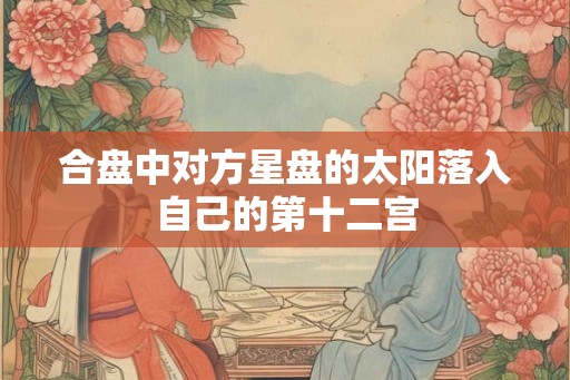 合盘中对方星盘的太阳落入自己的第十二宫