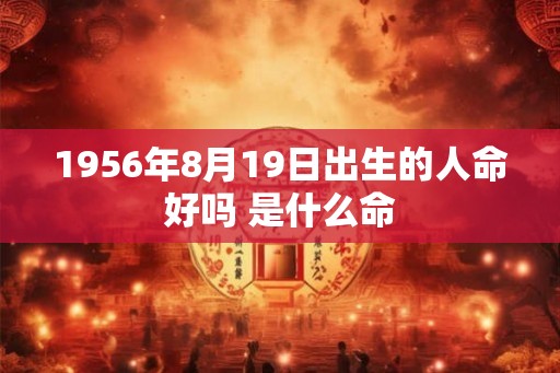 1956年8月19日出生的人命好吗 是什么命