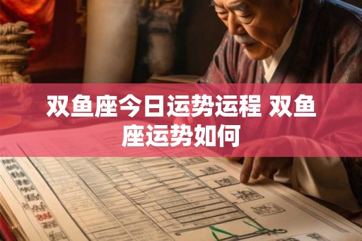 双鱼座今日运势运程 双鱼座运势如何