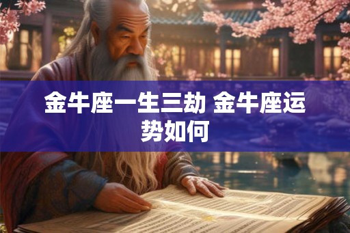 金牛座一生三劫 金牛座运势如何