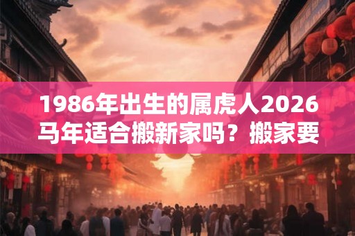 1986年出生的属虎人2026马年适合搬新家吗？搬家要注意什么？