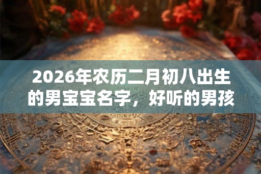 2026年农历二月初八出生的男宝宝名字，好听的男孩名字推荐
