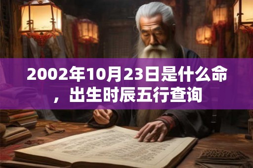 2002年10月23日是什么命,出生时辰五行查询 2002年10月23日是什么命,出生时辰五行查询