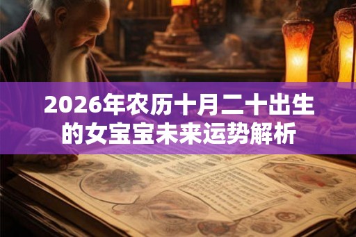 2026年农历十月二十出生的女宝宝未来运势解析