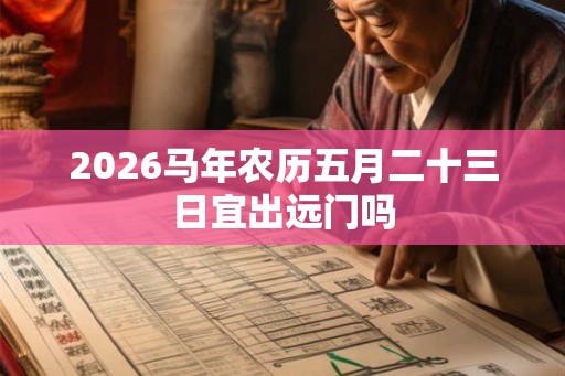2026马年农历五月二十三日宜出远门吗