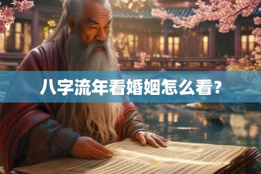 八字流年看婚姻怎么看？