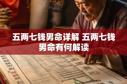 五两七钱男命详解 五两七钱男命有何解读 五两七钱男命详解 五两七钱男命有何解读