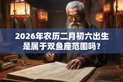 2026年农历二月初六出生是属于双鱼座范围吗？