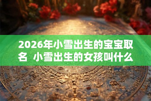 2026年小雪出生的宝宝取名  小雪出生的女孩叫什么