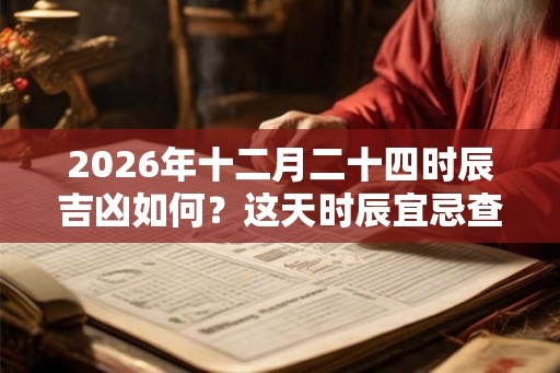 2026年十二月二十四时辰吉凶如何？这天时辰宜忌查询