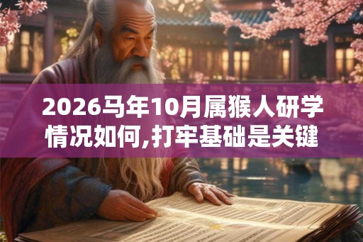 2026马年10月属猴人研学情况如何,打牢基础是关键