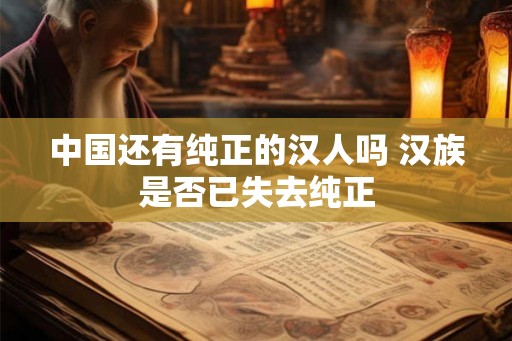 中国还有纯正的汉人吗 汉族是否已失去纯正