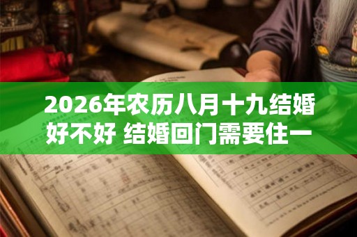 2026年农历八月十九结婚好不好 结婚回门需要住一晚吗