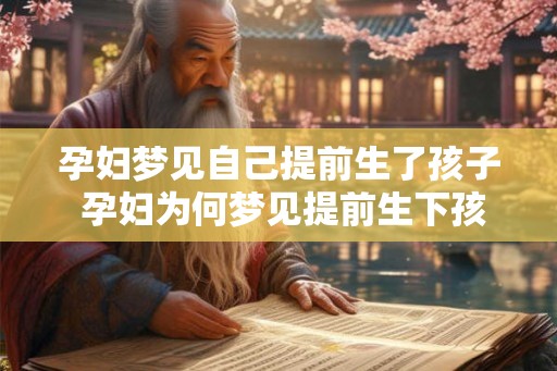 孕妇梦见自己提前生了孩子 孕妇为何梦见提前生下孩子