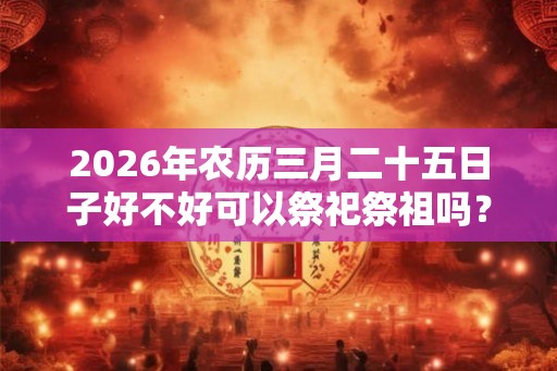 2026年农历三月二十五日子好不好可以祭祀祭祖吗？