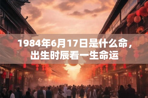 1984年6月17日是什么命，出生时辰看一生命运