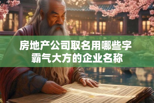 房地产公司取名用哪些字 霸气大方的企业名称