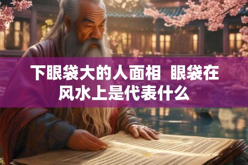 下眼袋大的人面相  眼袋在风水上是代表什么