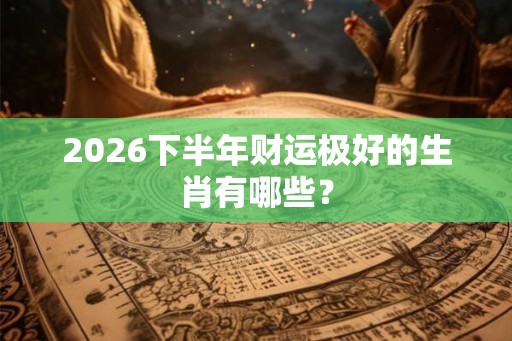 2026下半年财运极好的生肖有哪些? 2026下半年财运极好的生肖有哪些?