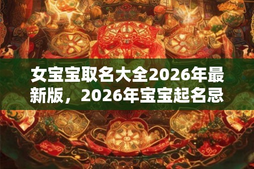女宝宝取名大全2026年最新版，2026年宝宝起名忌用字？