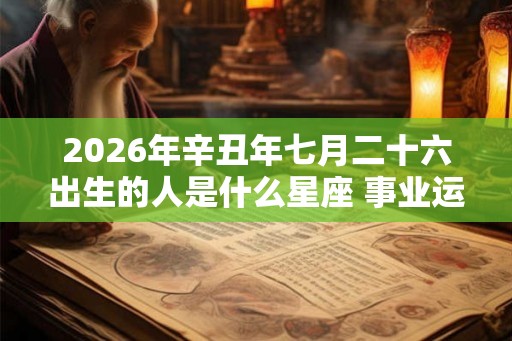 2026年辛丑年七月二十六出生的人是什么星座 事业运势好不好