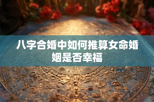 八字合婚中如何推算女命婚姻是否幸福
