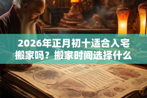 2026年正月初十适合入宅搬家吗？搬家时间选择什么时候比较好？