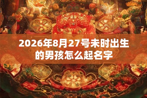 2026年8月27号未时出生的男孩怎么起名字