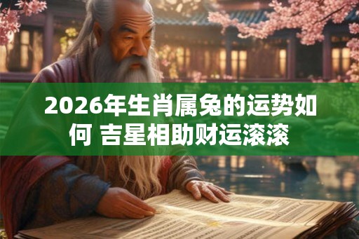 2026年生肖属兔的运势如何 吉星相助财运滚滚