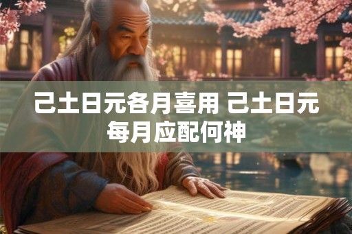 己土日元各月喜用 己土日元每月应配何神