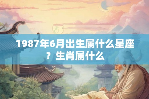 1987年6月出生属什么星座？生肖属什么