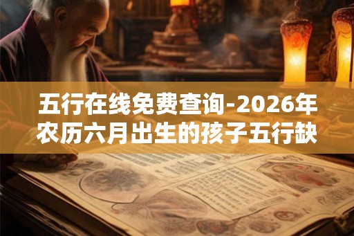 五行在线免费查询-2026年农历六月出生的孩子五行缺什么