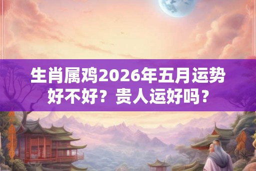 生肖属鸡2026年五月运势好不好？贵人运好吗？