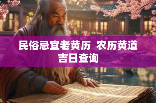民俗忌宜老黄历  农历黄道吉日查询