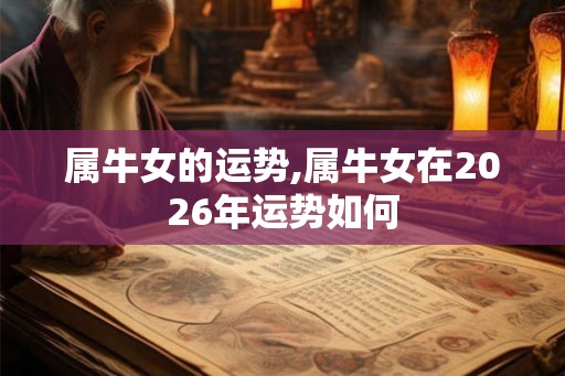 属牛女的运势,属牛女在2026年运势如何 属牛女的运势,属牛女在2026年运势如何