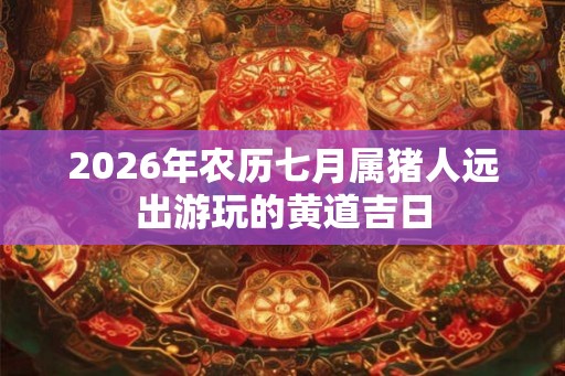 2026年农历七月属猪人远出游玩的黄道吉日