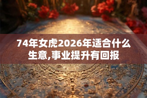 74年女虎2026年适合什么生意,事业提升有回报