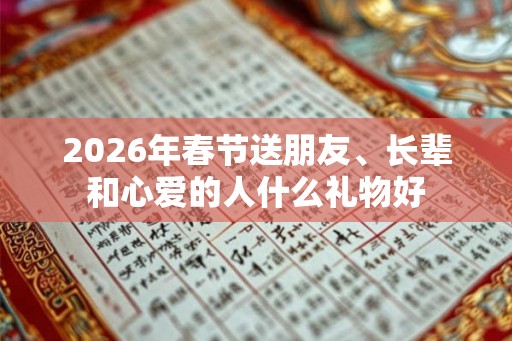2026年春节送朋友、长辈和心爱的人什么礼物好
