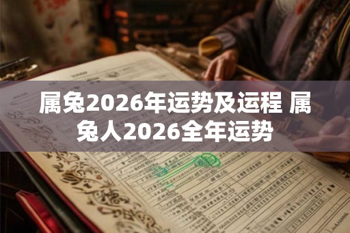属兔2026年运势及运程 属兔人2026全年运势