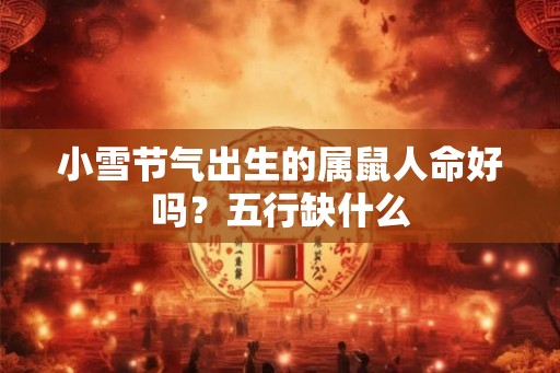 小雪节气出生的属鼠人命好吗？五行缺什么