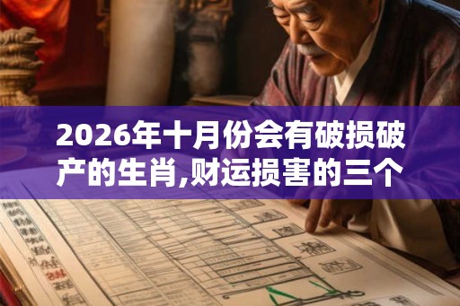 2026年十月份会有破损破产的生肖,财运损害的三个属相