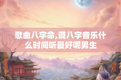 歌曲八字命,调八字音乐什么时间听最好呢男生 歌曲八字命,调八字音乐什么时间听最好呢男生