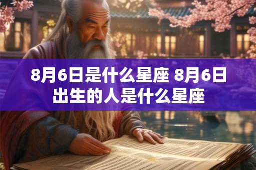 8月6日是什么星座 8月6日出生的人是什么星座
